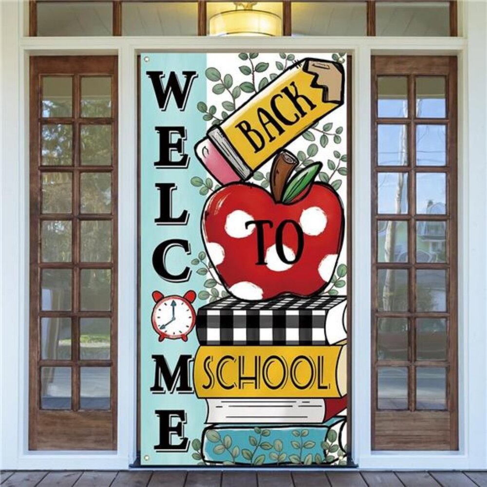 Lightweight First Day of School Door Cover Welcome Back To‎ School Banner